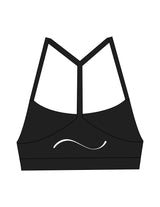 The Basic Bra - Black - The Refinery Fitness Studio - Center Back - Printed - White