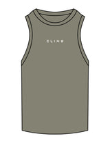 The Ribbed Crop Tank - Eucalyptus - LVL - Center Chest - Embroidered - White