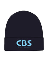 The Beanie - Navy - CBS - Center Stacked Initials - Full Color