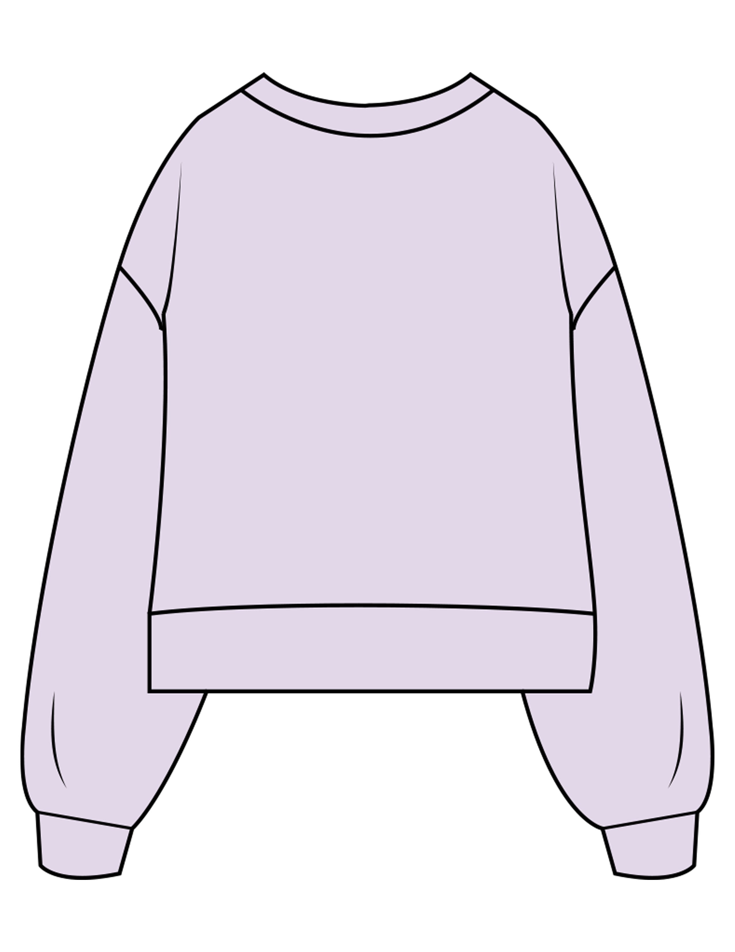 The Womens Heavyweight Crop - Lavender - SOUL YOGA - Left Chest - Embroidered - Tone on Tone