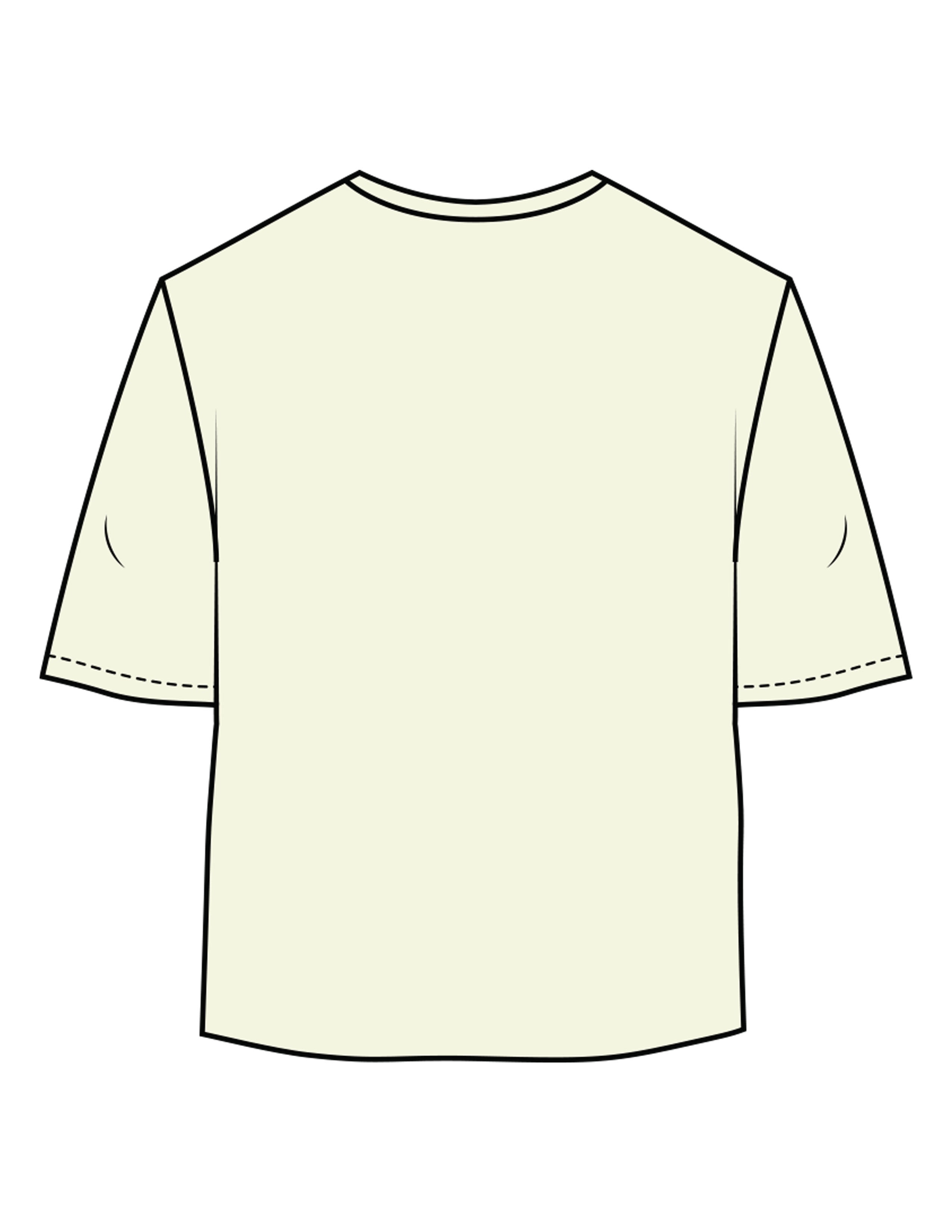 The Oversized Crop Tee - Butter - Barnes. The Label - Chest Stars - Printed - Full Color