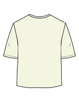 The Oversized Crop Tee - Butter - Barnes. The Label - Chest Stars - Printed - Full Color