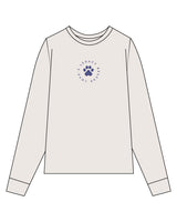 The Mens Long Sleeve - Bone - LLR- Chest Round - Printed - Gray Blue