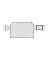 The Cross Body Bag -  Light Gray - CORE REFORM - Left Bottom Side "CR" Logo - Printed- White