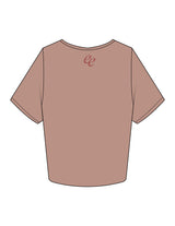 The Crop Tee - Clay - Erabelle - Center Chest Stacked & Back Neckline - Printed - Full Color