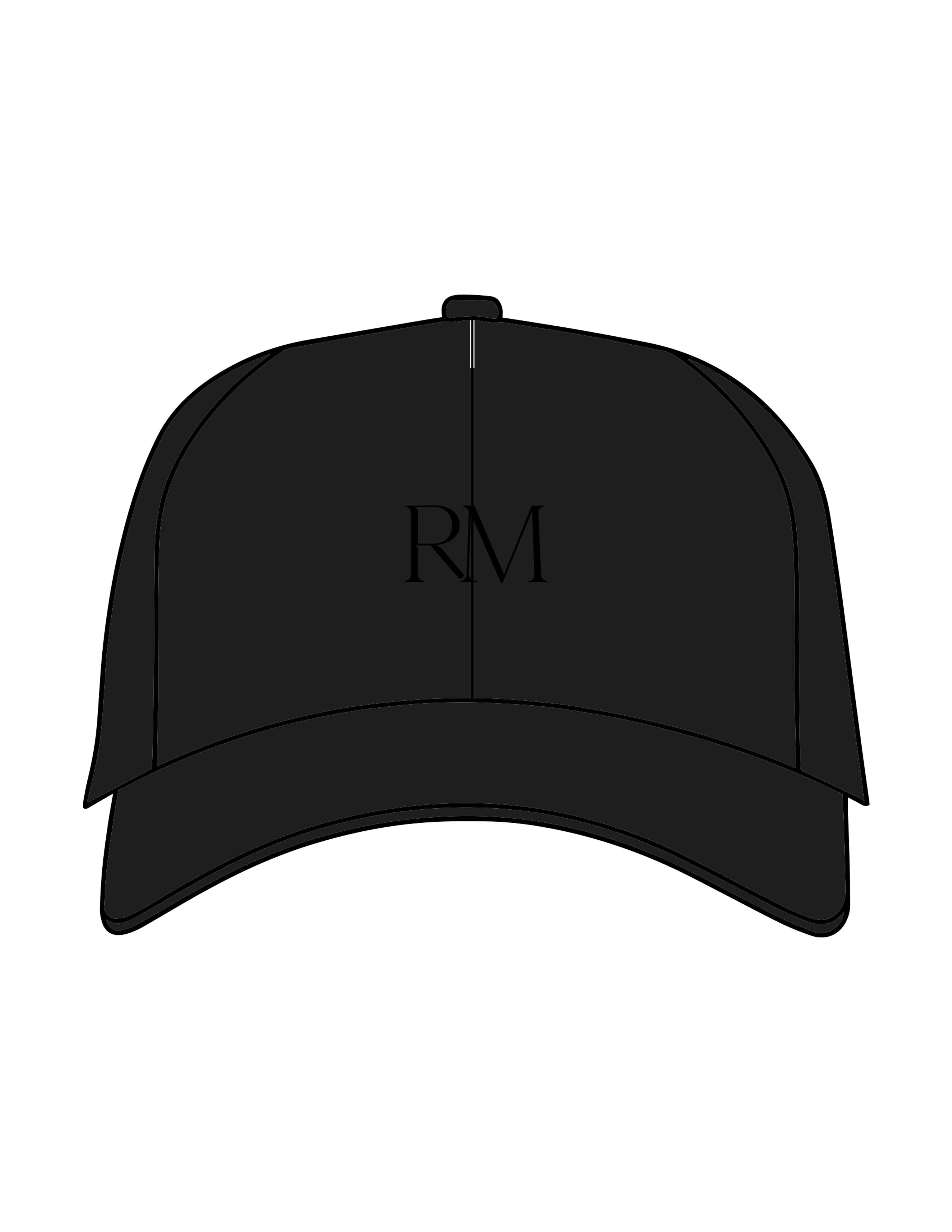 The Dad Hat - Black - Refined Movement - Center Crown "RM" - Embroidered - Black