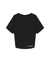 The Crop Tee - Black - Scorch Fitness - Left Chest & Back Bottom Right - Embroidered - Full Color