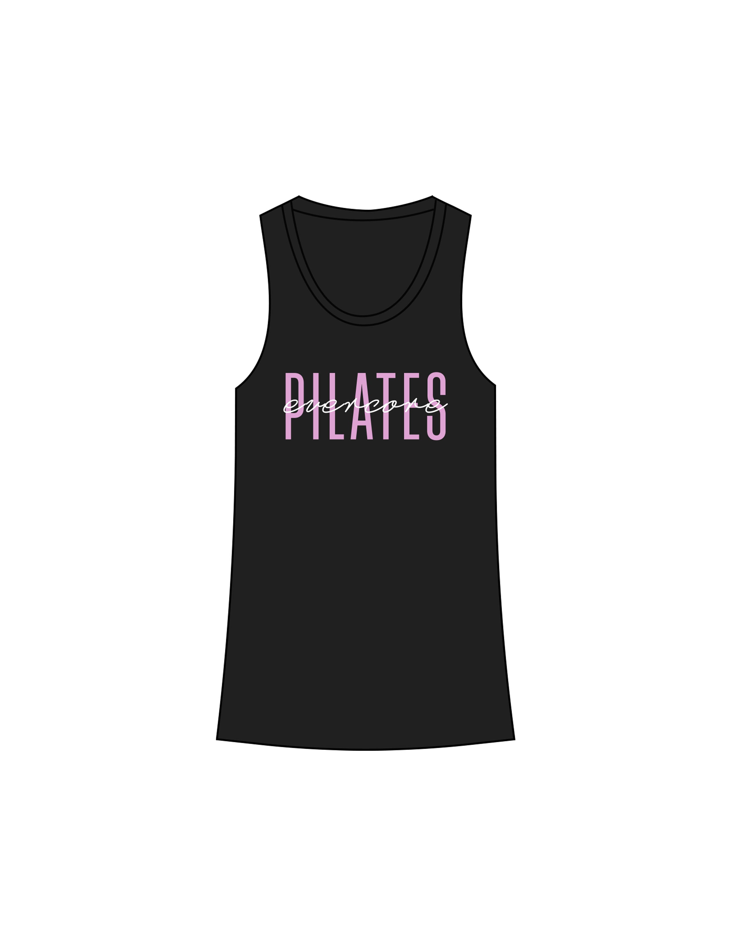 The Womens Full Length Tank - Black - EVERCORE - Center Chest - Printed - Full Color