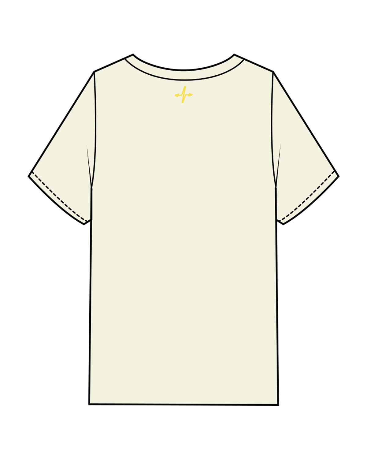 The Womens Heavyweight Tee - Butter - Sweat Circuit - Center Chest - Back Neckline - Printed - Full Color