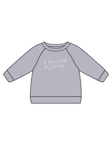 The Kids Crewneck - Heather - Ritual Body - Chest Scribble Stacked - Printed - Off White