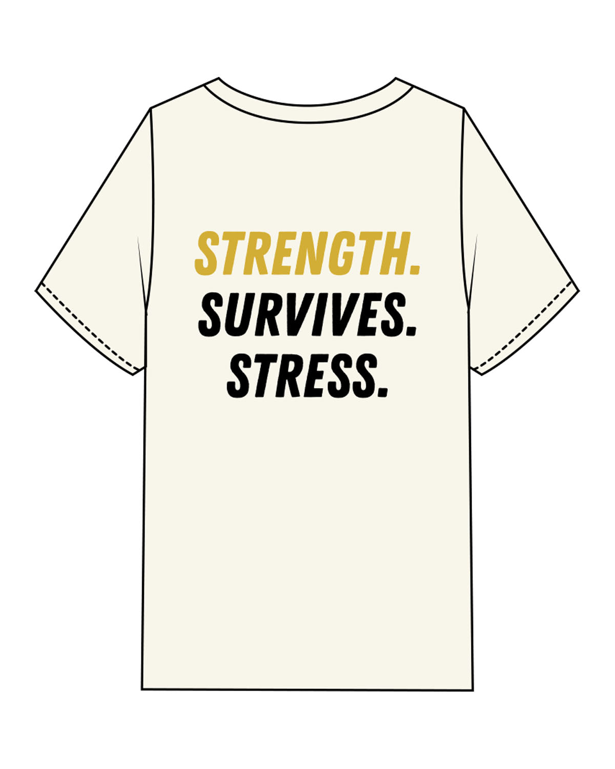The Mens Heavyweight Tee - Off White - Odyssey Performance - Left Chest - Back Center Stacked - Printed - Full Color