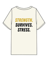 The Mens Heavyweight Tee - Off White - Odyssey Performance - Left Chest - Back Center Stacked - Printed - Full Color