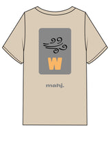 The Mens Heavyweight Tee - Washed Khaki - Barnes. The Label - Center Chest & Full Back - Printed - Full Color