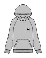The Mens Hoodie - Heather - Updog Yoga - Left Chest - Back Center - "WhatsUpDog" - Printed - Full Color