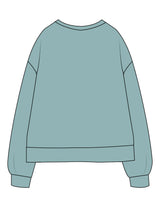 The Recycled Unisex Crewneck - Arctic - Mantra - Center Chest Stacked - Printed - White