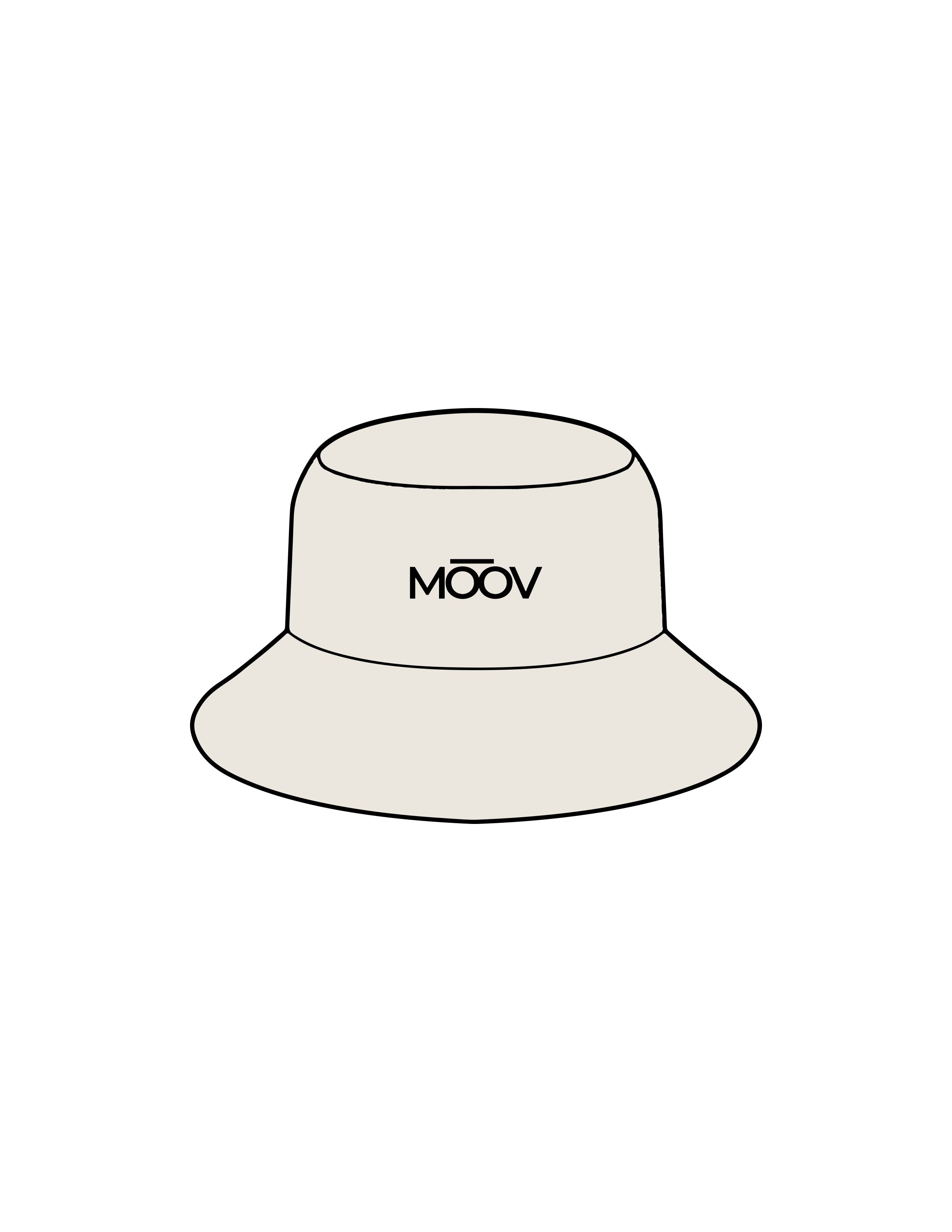 The Bucket Hat - Off White - Moov Seattle - Center Crown - Embroidered - Black