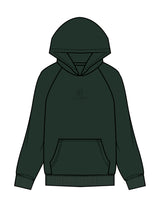 The Mens Hoodie - Pine Green - Lucky Penny - Center Chest Stacked - Embroidered - Tone on Tone