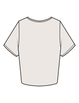The Crop Tee - Bone - Fase Lagree - Left Chest & Left Sleeve - Printed - Evergreen