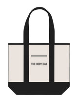 The Contrast Tote Bag - Natural / Black - Body Lab - Center Body - Embroidered - Black