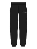 The Womens Sweatpants - Black - Fit 5 - Left Leg - Embroidered - White
