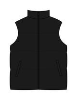 The Mens Puffer Vest - Black -Reiner Pump Systems -  Center Back - Printed - Full Color