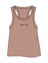 The Crop Tank - Clay - Mantra - Center Chest Script - Printed - Black