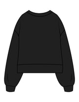 The Womens Heavyweight Crop - Black - Pose Pilates - Center Chest - Embroidered - White