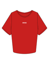 The Crop Tee - Red - Lagree House - Center Chest - Embroidered - White