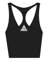 The Racer Tank - Black - Higher Ground - Center Back Pyramid - Printed - White