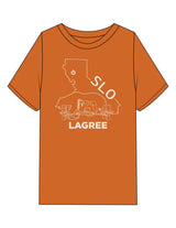 The Mens Heavyweight Tee - Cinnamon - Powerhouse Fitness - Full Front & Back Neckline - Printed - Off White