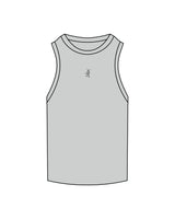 The Ribbed Full Length Tank - Storm - White House - Center Chest - Embroidered - Tone on Tone
