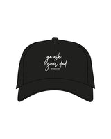 The Dad Hat - Black - New Mom School - Center Crown Stacked - Embroidered - White