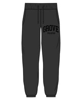 The Womens Classic Sweatpants - Washed Black - Grove Pilates - Left Leg Stacked - Black