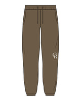 The Mens Classic Sweatpants - Walnut - Core Reform - Left Leg "CR" - Printed - White
