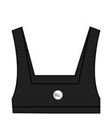 The Box Cut Bra - Black - Center Chest Small Font & Center Back - White