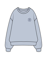 The Mens Crewneck - Powder - MD Hyperbaric - Left Chest Round & Back Illustration - Printed - Navy