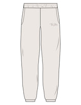 The Womens Sweatpants - Bone - The Stu - Left Leg - EMB - Tone on Tone