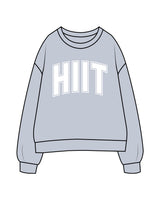 The Womens Crewneck - Powder - HIIT Performance - Center Chest & Back Neckline - Printed - White