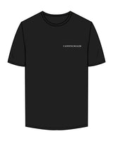 The Mens Tee - Black -  Bean Head - Left Chest & Center Back - White