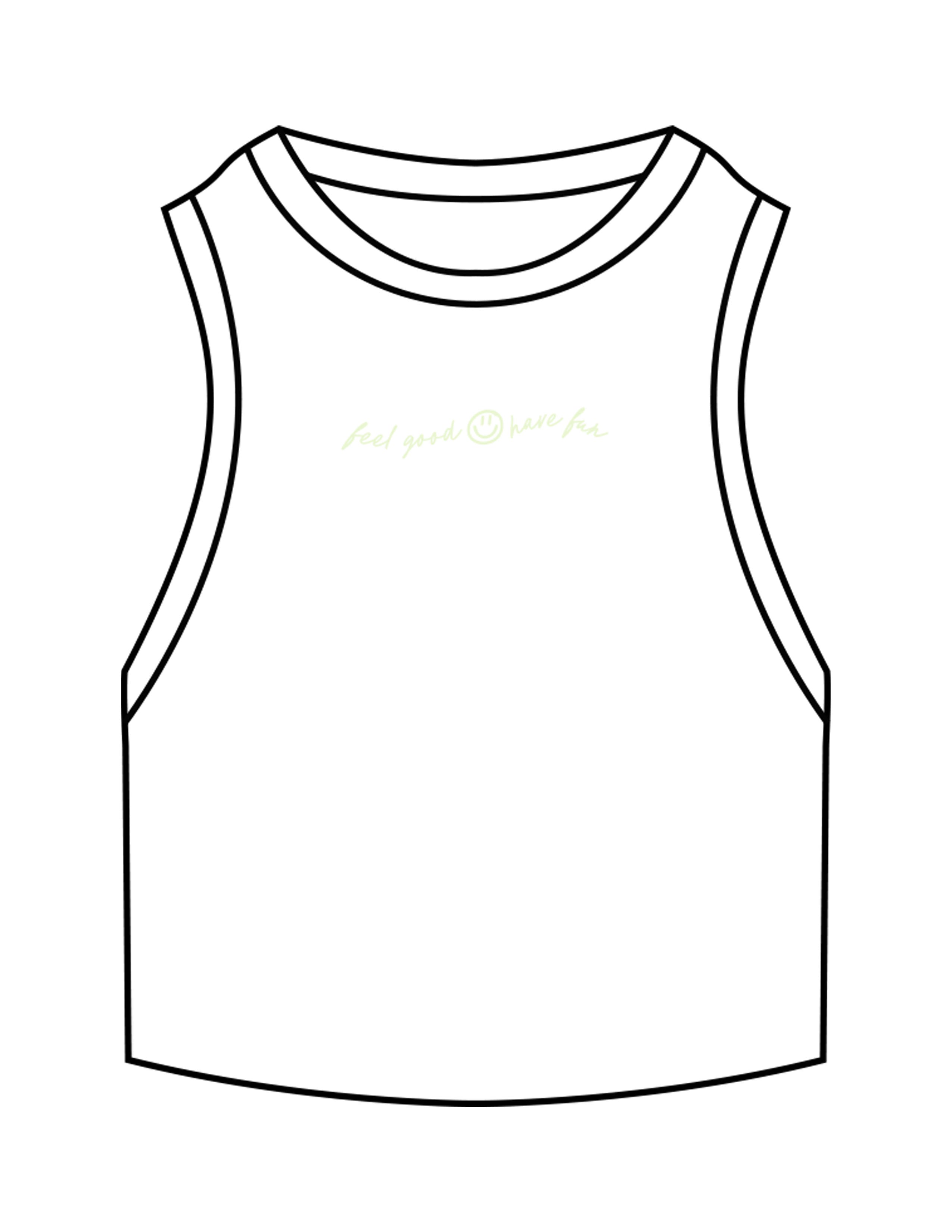 The Ribbed Crop Tank - White - Studio 78 - Center Chest Script - Embroidered - Mint