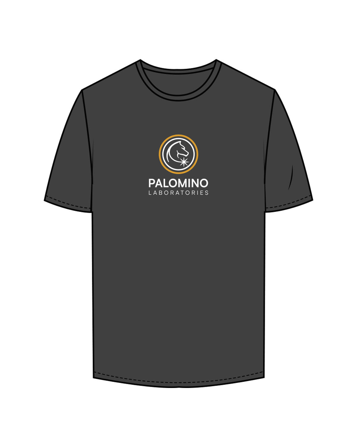 The Mens Tee - Charcoal - Palomino Labs - Center Chest & Center Back - Printed - Full Color