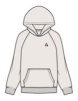 The Mens Hoodie - Bone - ALTORA - Left Chest Icon & Center Back - Printed - Charcoal