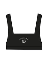 The Box Cut Bra - Black - Neighborhood Barre - Center Chest "INSTRUCTOR" - Printed - White