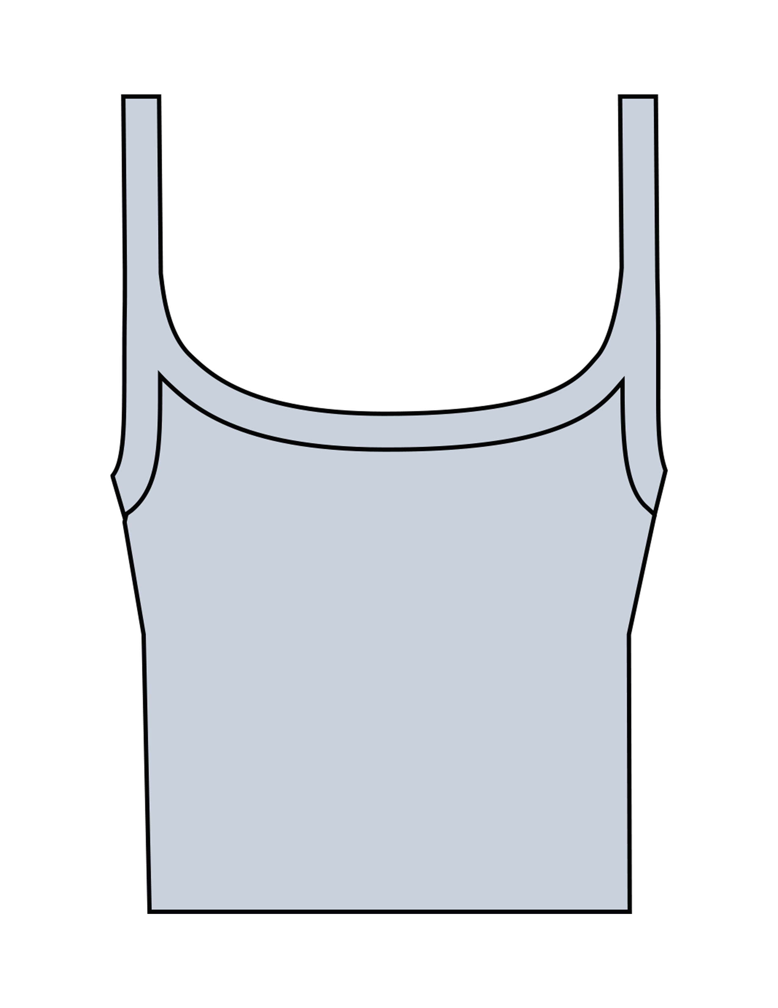 The Micro Rib Strappy Crop Tank - Baby Blue - Golden Hour - Center Chest - Printed - Navy