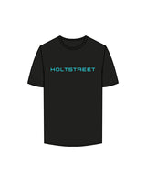 The Mens Tee - Black - Holt Street - Chest - Printed - Teal
