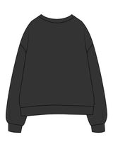 The Womens Crewneck - Washed Black - Dose - Center Chest "DOSE" - Printed - White