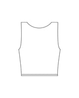 The Square Neck Tank - White - Core Reform - Center Chest - Printed - Black