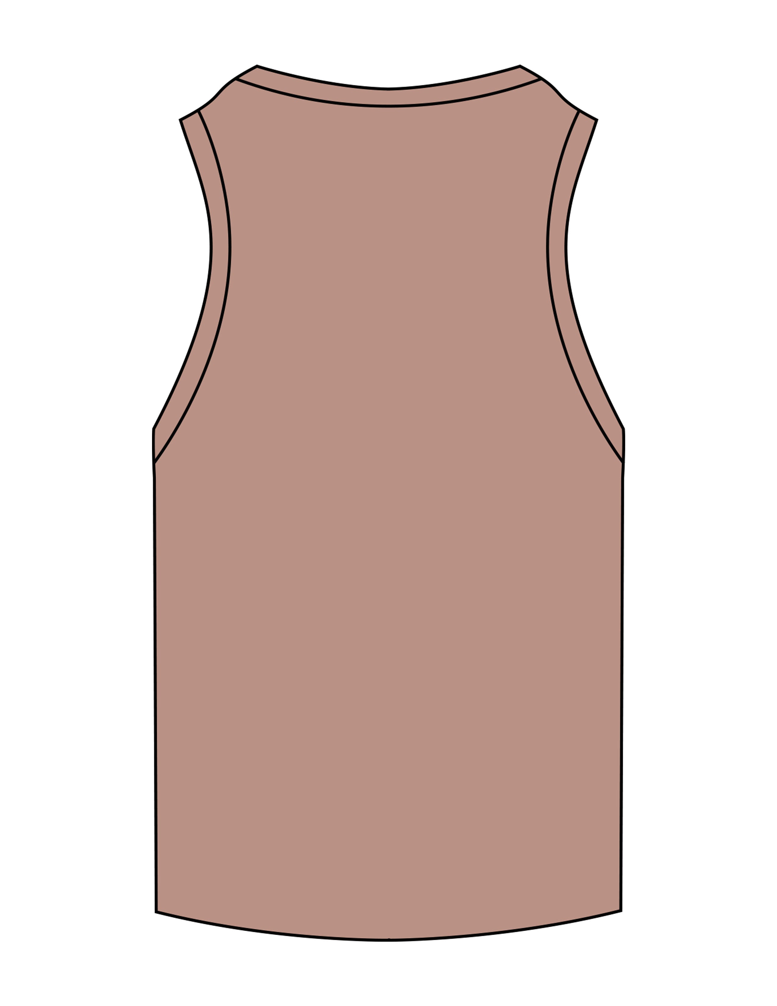 The Ribbed Full Length Tank - Clay - Core Collective - Center Chest "C|C" - Embroidered - White