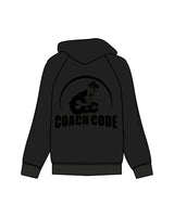 The Womens Hoodie - Black - Coach Code - Center Chest & Back Center - Tone on Tone