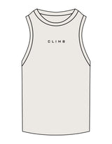 The Ribbed Full Length Tank - Bone - LVL - Center Chest - Embroidered - Black